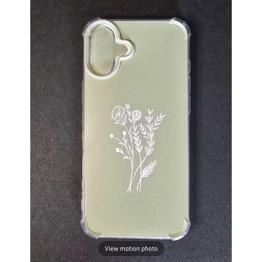 **3/$15** iPhone 16 Plus Sage Green Flower Jelly Case Flexible Phone Cover